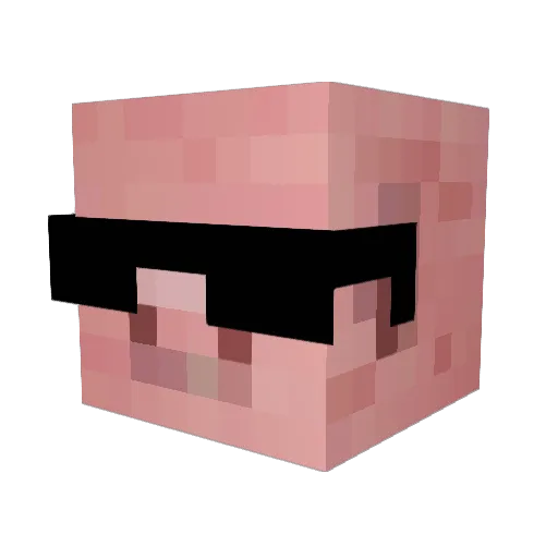 _pig_g0rl_ Minecraft avatar head, 3D render