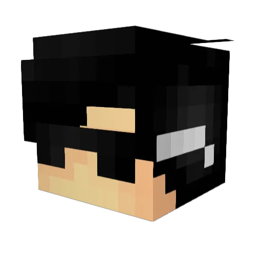 _pikenu Minecraft avatar head, 3D render