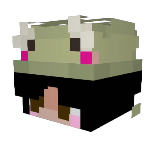 _pingo0 Minecraft avatar head, 3D render