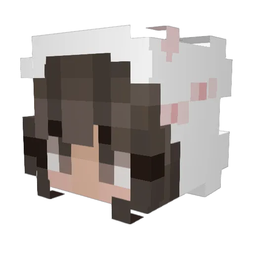_pinkypink_ Minecraft avatar head, 3D render