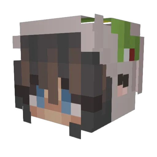 _pinx_ Minecraft avatar head, 3D render