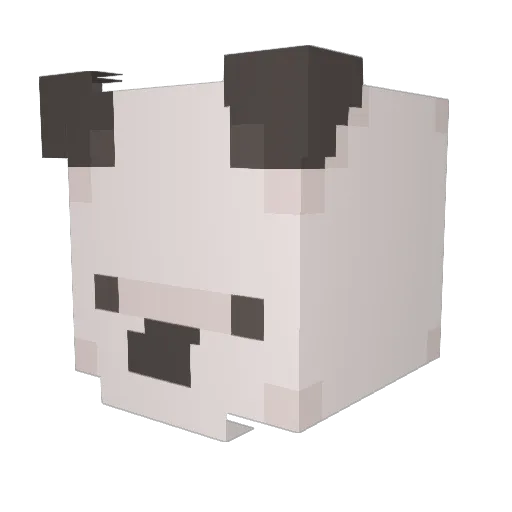 _pipoo_ Minecraft avatar head, 3D render