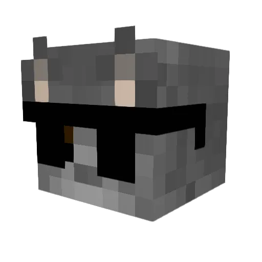 _pixel333 Minecraft avatar head, 3D render