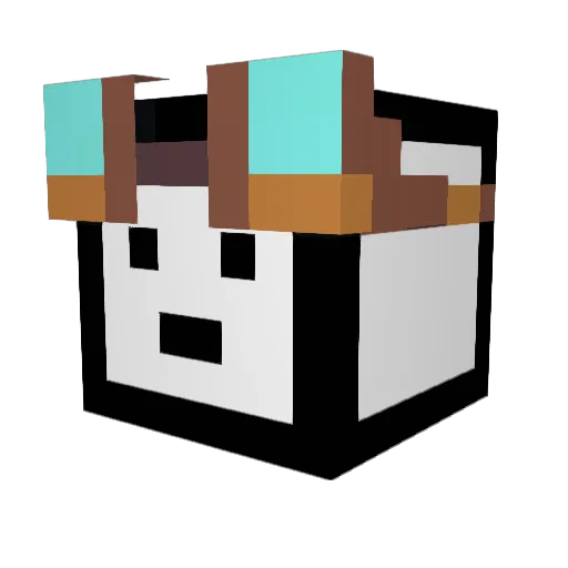 _pixeldex_ Minecraft avatar head, 3D render