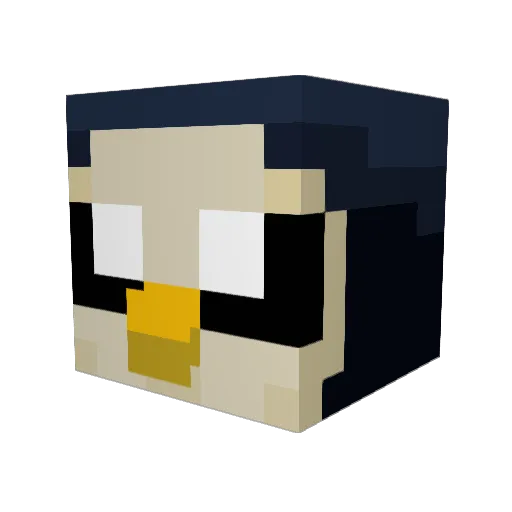 _pooker_ Minecraft avatar head, 3D render
