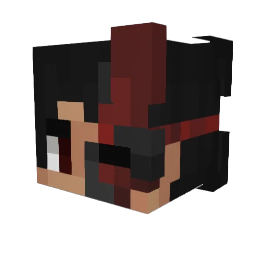 _postmortal_ Minecraft avatar head, 3D render