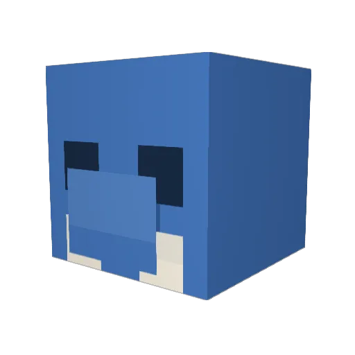 _potato47 Minecraft avatar head, 3D render