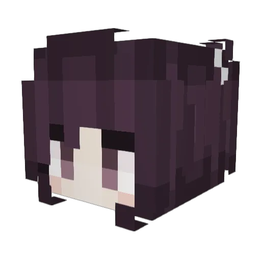 _pout Minecraft avatar head, 3D render
