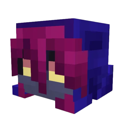 _powpow Minecraft avatar head, 3D render