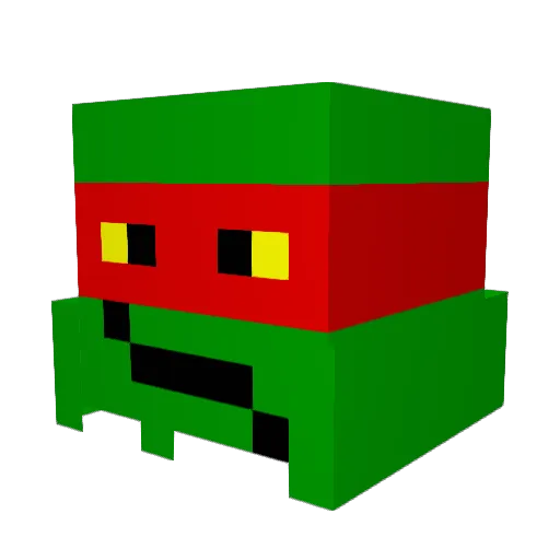 _previous Minecraft avatar head, 3D render