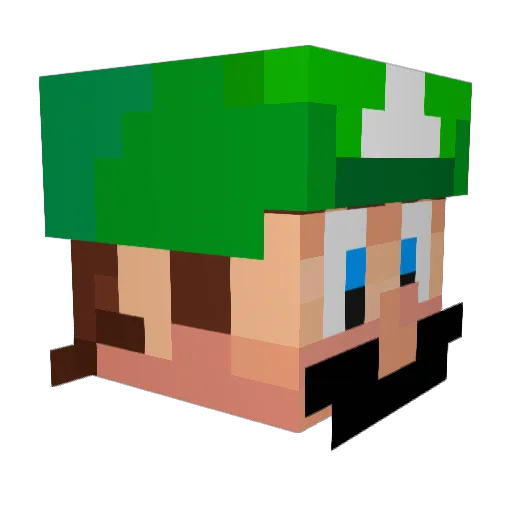 _pror3kv_ Minecraft avatar head, 3D render