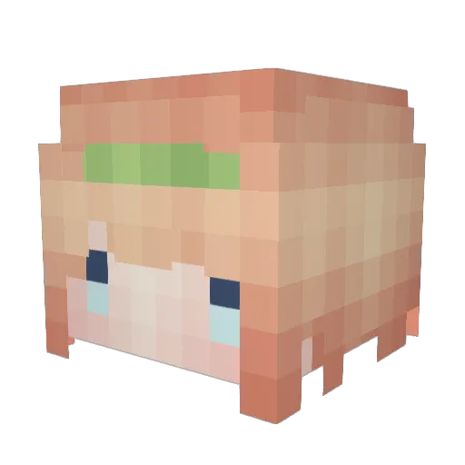 _prpr Minecraft avatar head, 3D render
