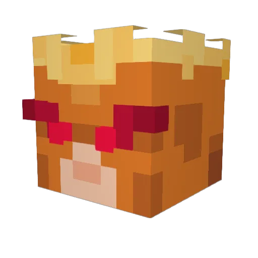 _psittacosaurus_ Minecraft avatar head, 3D render