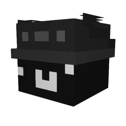 _psych4x Minecraft avatar head, 3D render