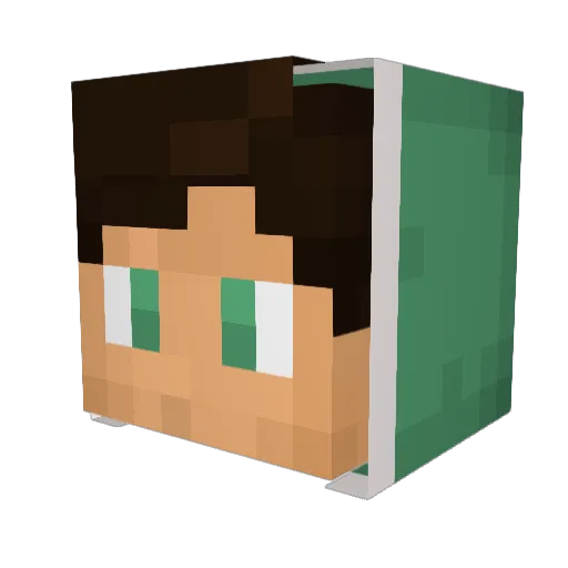 _psylo_ Minecraft avatar head, 3D render
