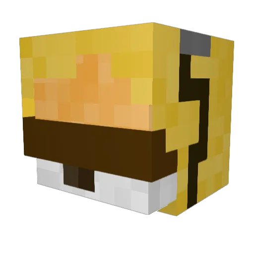 _purfect_ Minecraft avatar head, 3D render