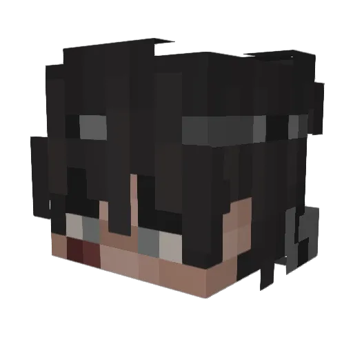 _python_py Minecraft avatar head, 3D render