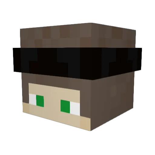 _pza Minecraft avatar head, 3D render