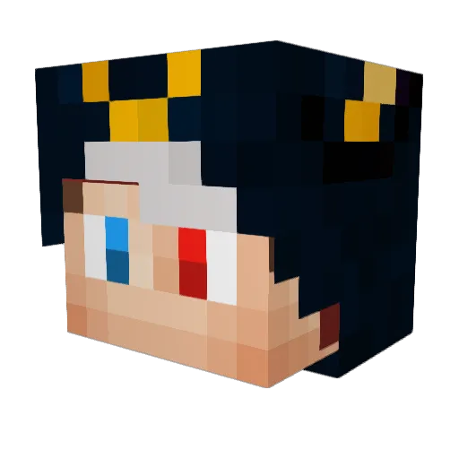 _qLuca Minecraft avatar head, 3D render
