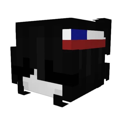 _qOz Minecraft avatar head, 3D render