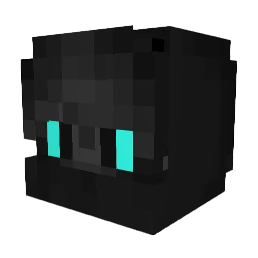 _qiAn_ Minecraft avatar head, 3D render