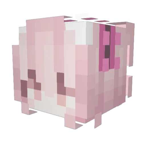 _qing_yu_ Minecraft avatar head, 3D render