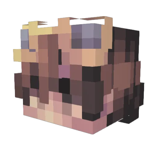 _qubiq_ Minecraft avatar head, 3D render
