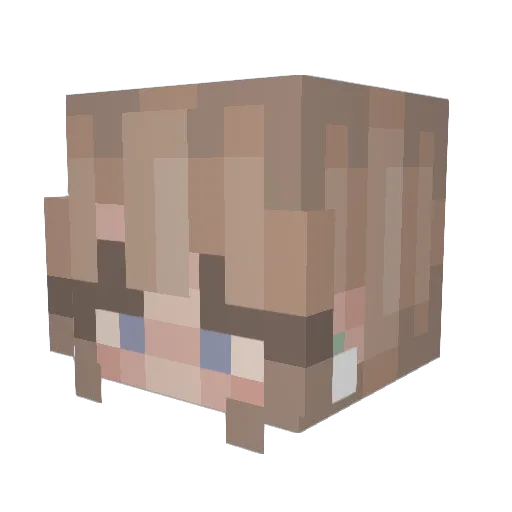 _quixs Minecraft avatar head, 3D render