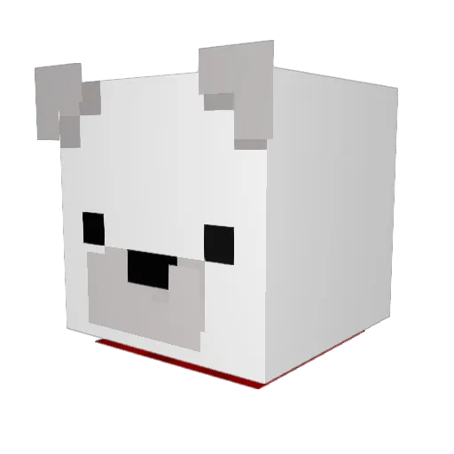 _qverm1x Minecraft avatar head, 3D render