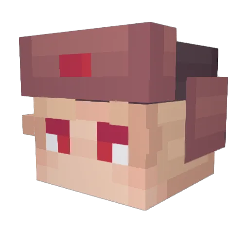 _qweenskinm_ Minecraft avatar head, 3D render