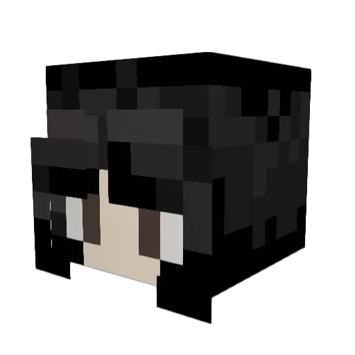 _qwp_ Minecraft avatar head, 3D render
