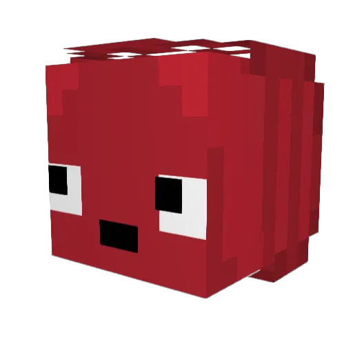 _qz Minecraft avatar head, 3D render
