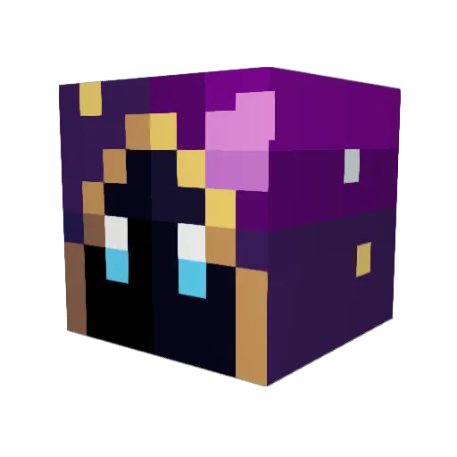 _r0_ Minecraft avatar head, 3D render