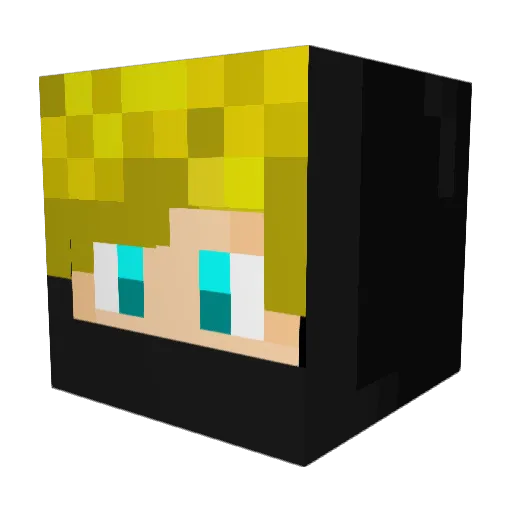 _r9_ Minecraft avatar head, 3D render