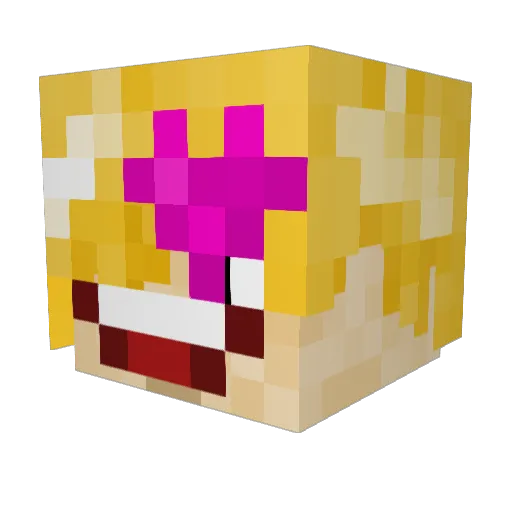 _rChan Minecraft avatar head, 3D render