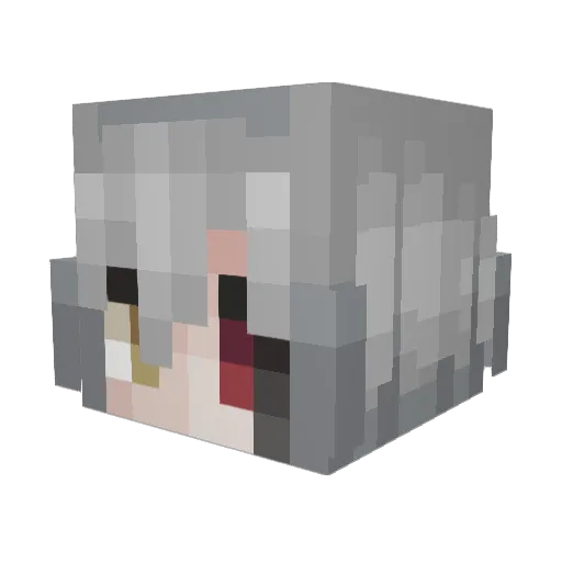 _ralsei Minecraft avatar head, 3D render