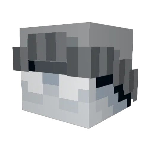 _ramen10 Minecraft avatar head, 3D render
