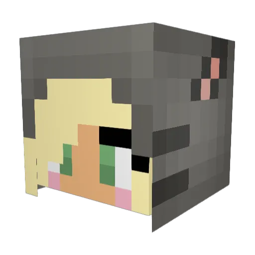 _ranchel_ Minecraft avatar head, 3D render
