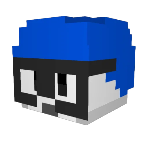 _rattlebones_ Minecraft avatar head, 3D render