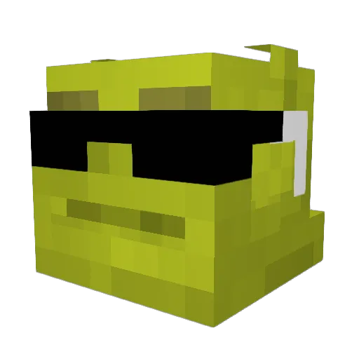 _rebbbb_ Minecraft avatar head, 3D render