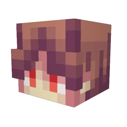 _recconcull_666_ Minecraft avatar head, 3D render