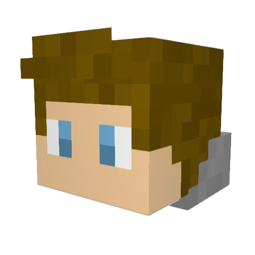 _remy_21 Minecraft avatar head, 3D render