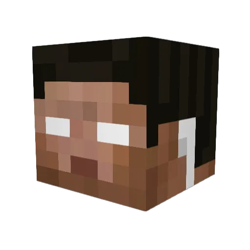 _requ1em Minecraft avatar head, 3D render