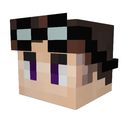 _rik_star_ Minecraft avatar head, 3D render