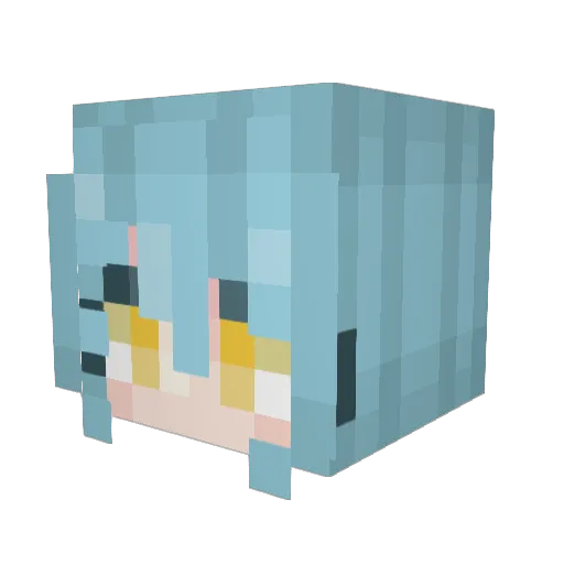 _rimuruu Minecraft avatar head, 3D render