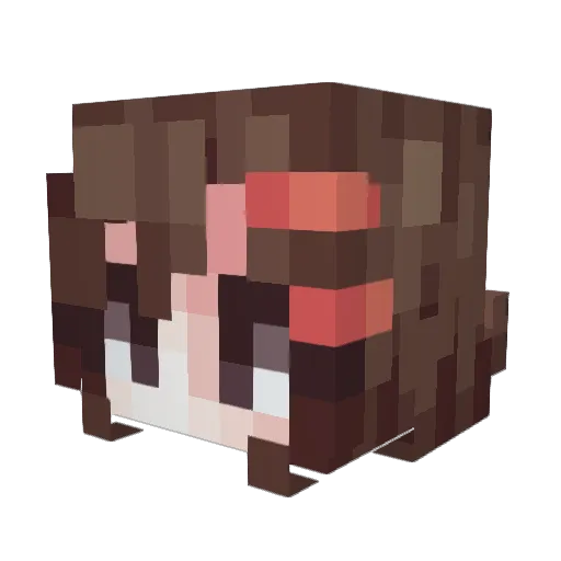 _rin02 Minecraft avatar head, 3D render