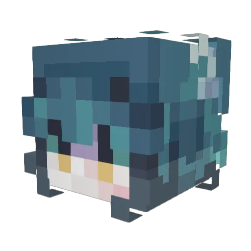 _riverlmao Minecraft avatar head, 3D render