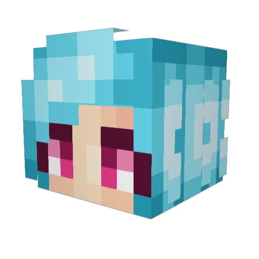 _robooo_ Minecraft avatar head, 3D render