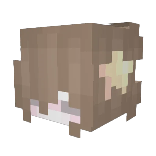 _roseily_ Minecraft avatar head, 3D render