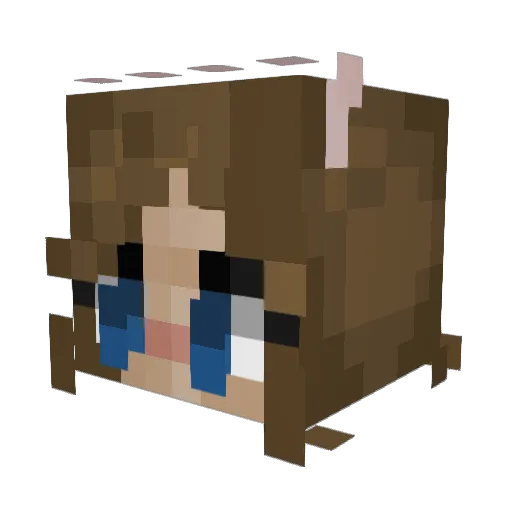 _roussie_ Minecraft avatar head, 3D render